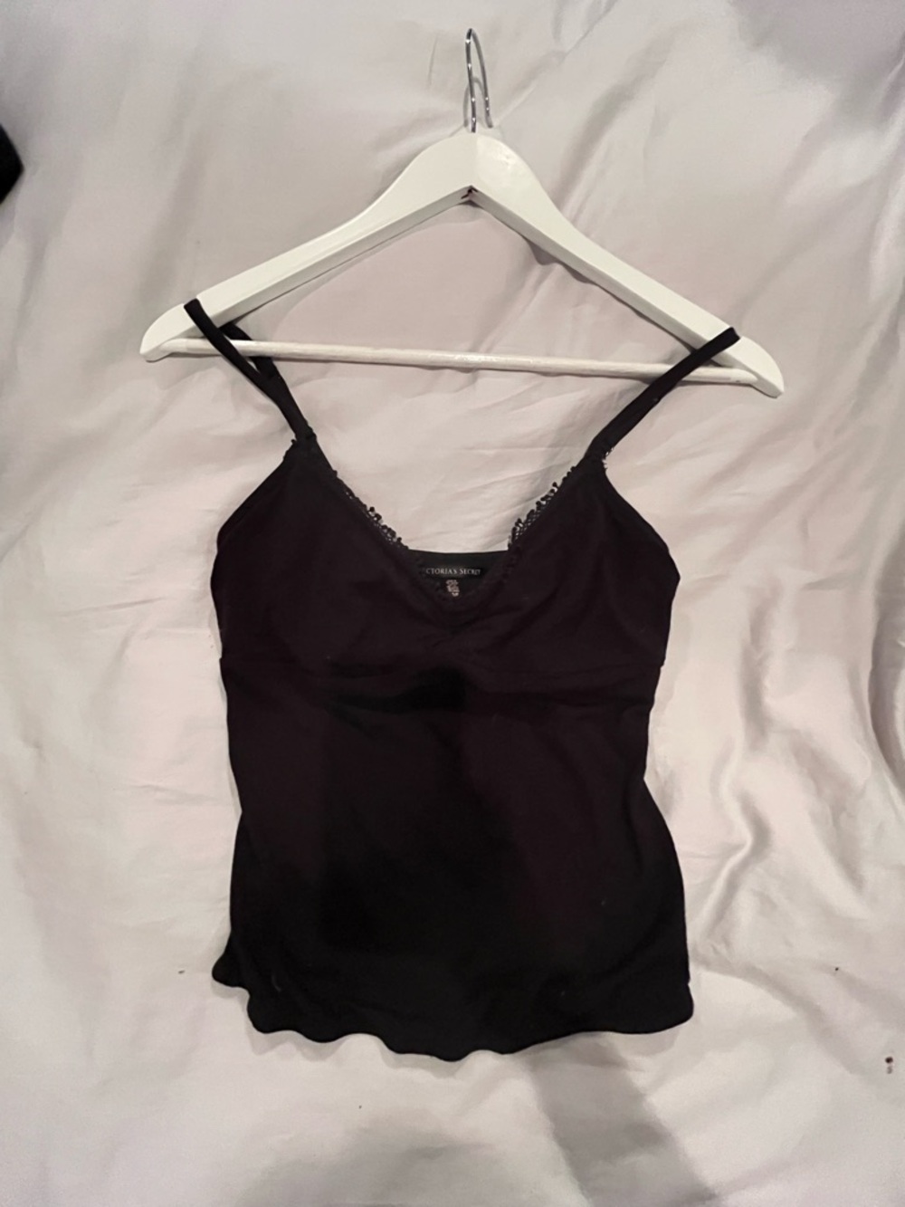 Victoria's Secret Black Lace-Trim Tank
